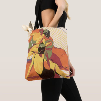 Tote Bag Voyage Vintage, Vacances sur un Navire de Croisièr