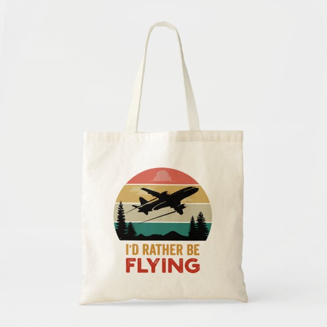 Tote Bag Voyager Aventure Avion Lover (Devant)