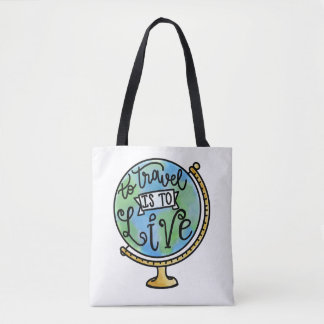 Tote Bag Voyager c'est vivre (réversible)