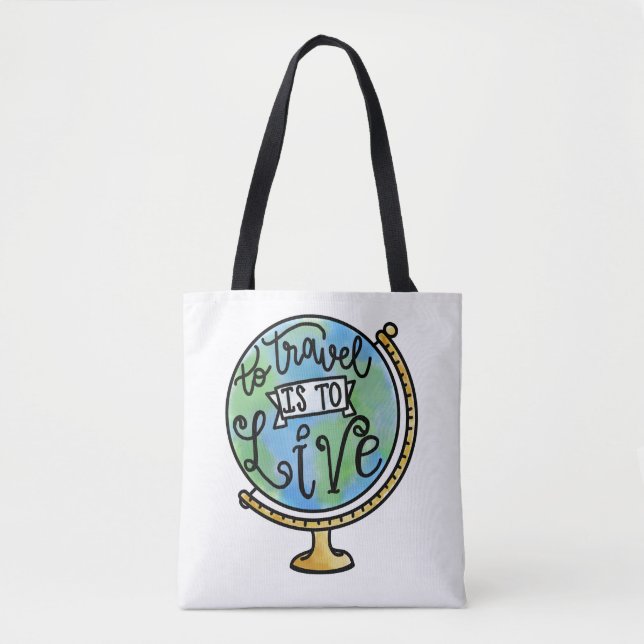 Tote Bag Voyager c'est vivre (réversible) (Devant)