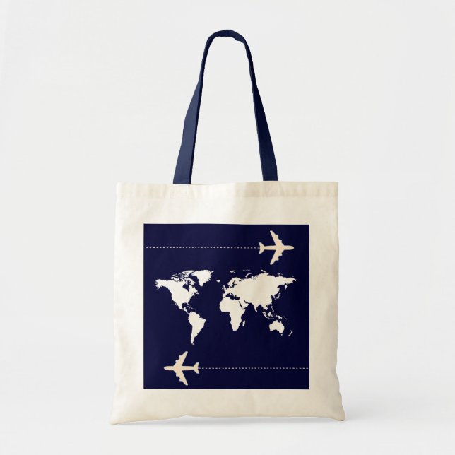 Tote Bag voyager dans le monde (Devant)
