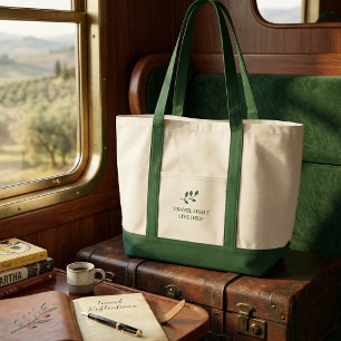 Tote Bag Voyager Léger Vivre Profondément Typographie Minim