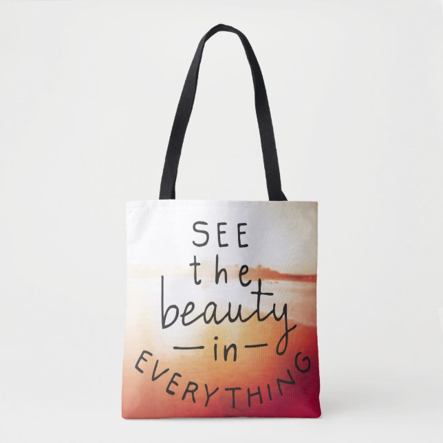 Tote Bag Voyez la beauté dans tout (Devant)