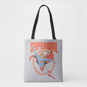 Tote Bag Vrai Vintage Supergirl Flying Graphic