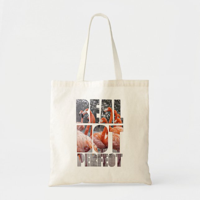 Tote Bag Vraie Citation Pas Parfaite Flamant rose Oiseaux t (Devant)
