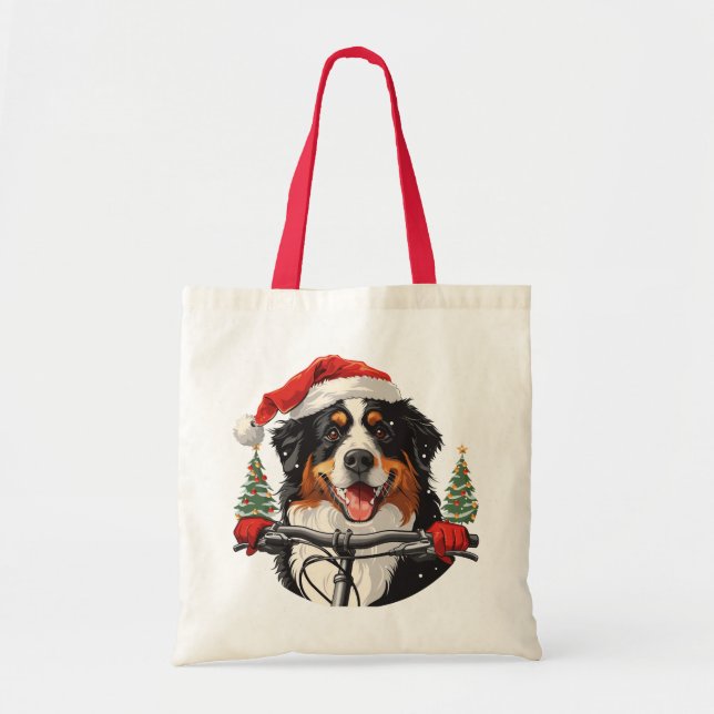 Tote Bag VTT bernois de Noël (Devant)
