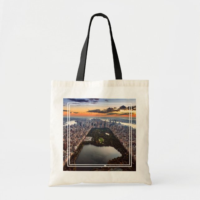 Tote Bag Vue aérienne de Central Park au coucher du soleil (Devant)