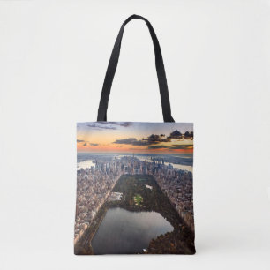 Tote Bag Vue aérienne de Central Park au coucher du soleil