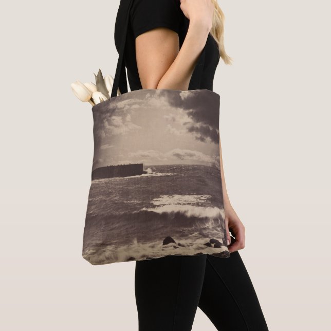 Tote Bag Vue côtière panoramique le soir  (De près)