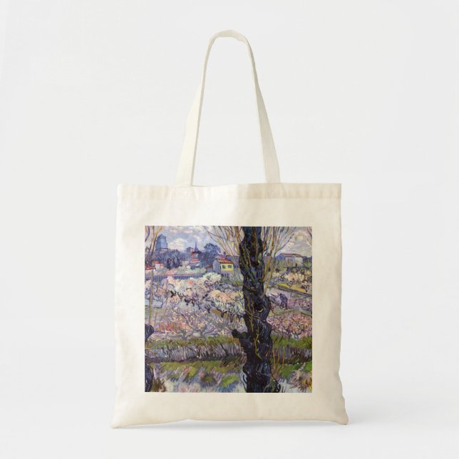 Tote Bag Vue de jardin fleuri d'Arles de Van Gogh (Devant)