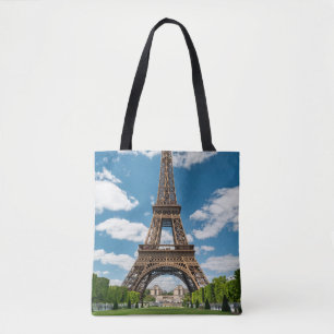Tote Bag Vue de la Tour Eiffel depuis le parc public Champ