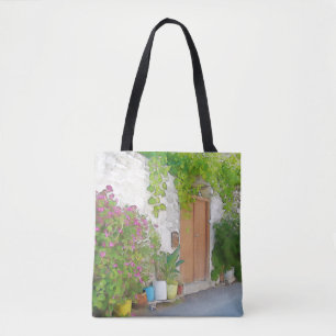 Tote Bag Vue de rue aquarelle