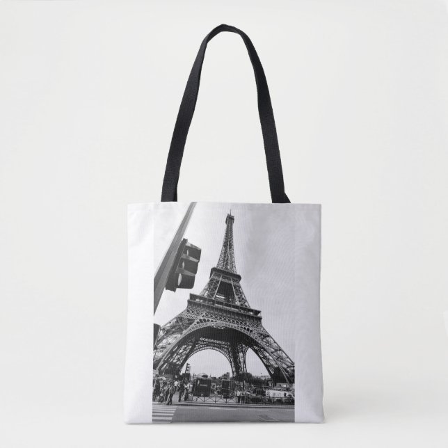 Tote Bag Vue décontractée de Tour Eiffel - simple et (Devant)