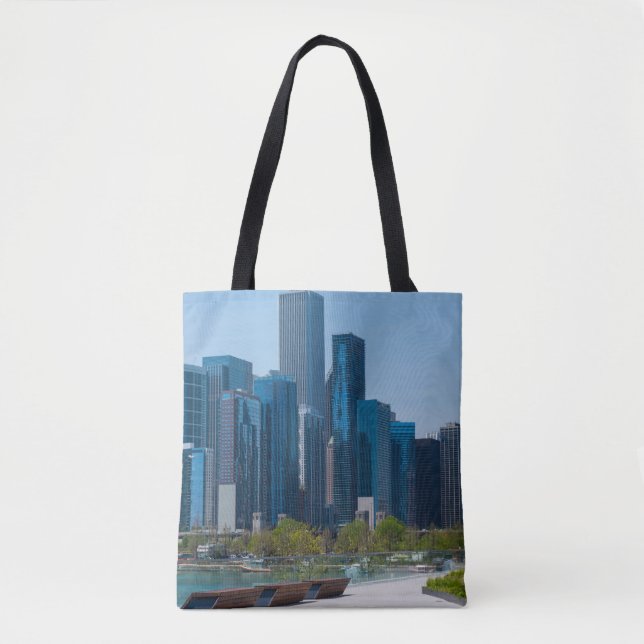 Tote Bag Vue depuis Navy Pier (Devant)