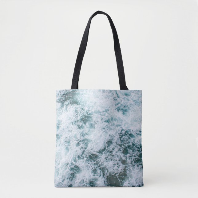 Tote Bag Vue du haut des vagues océaniques (Devant)