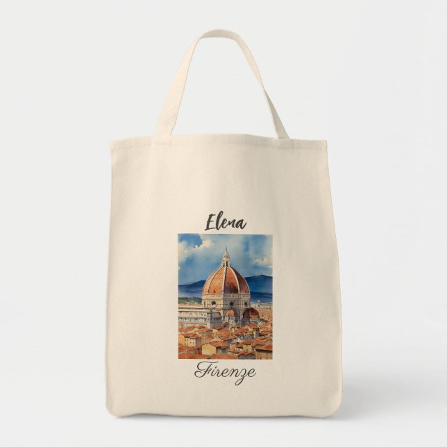 Tote Bag Vue Florence | le Duomo | en aquarelle (Devant)