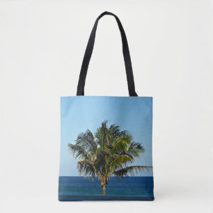 Tote Bag Vue Océanique Palmier Tropical Design Double Face