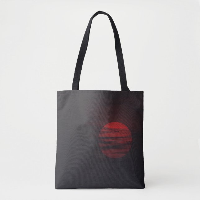 TOTE BAG VUE PLEINE LUNE ROUGE (Devant)