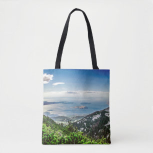 Tote Bag Vue sur la mer depuis les montagnes