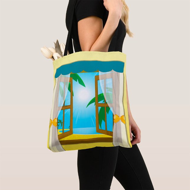 Tote Bag Vue sur la plage d'été (Créateur téléchargé)