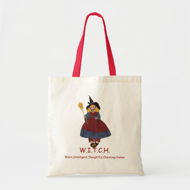 Tote Bag W.I.T.C.H., chaud, intelligent, pensée… (Devant)
