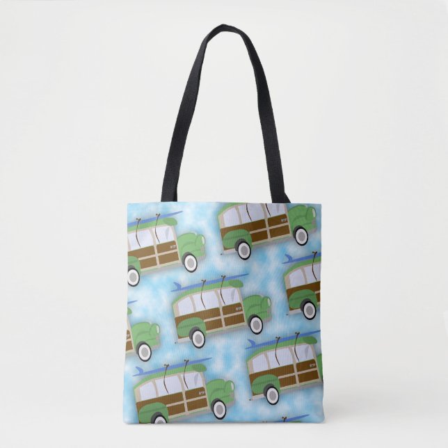 Tote Bag Wagons en bois volant (Devant)