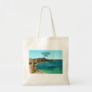 Tote Bag Waikiki Beach Honolulu Oahu Hawaii Vintage