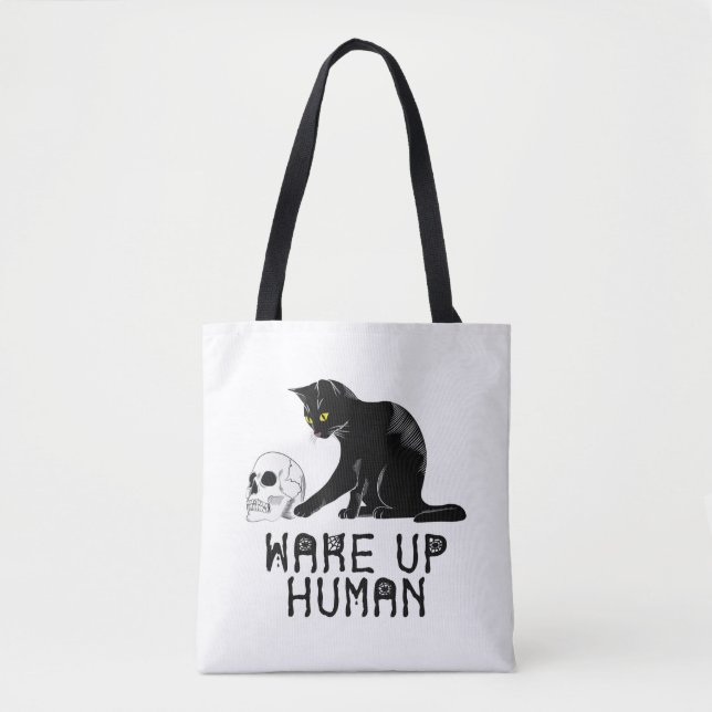 Tote Bag Wake Up Human (Devant)