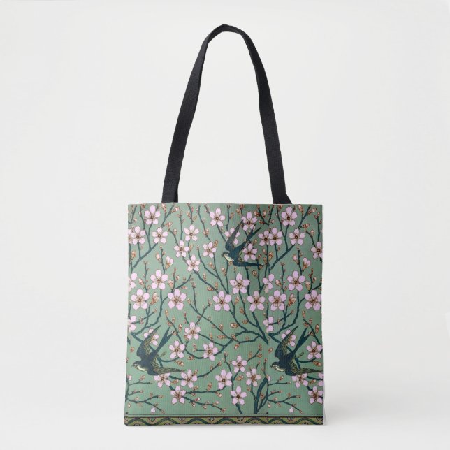 Tote Bag Walter Crane Hirondelles et amandes (Devant)