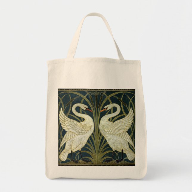Tote Bag Walter Crane Swan & Rush et Iris victorien  (Devant)