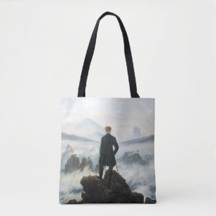 Tote Bag Wanderer au-dessus de la mer de brouillard, Friedr