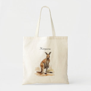 Tote Bag Wanderer extérieur : aquarelle Kangaroo personnali