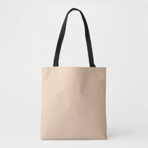 Tote Bag Warm Autumn Blonde Solid Color Print, Creamy Beige