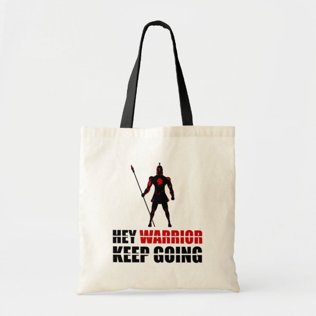 Tote Bag Warrior keep going (Devant)