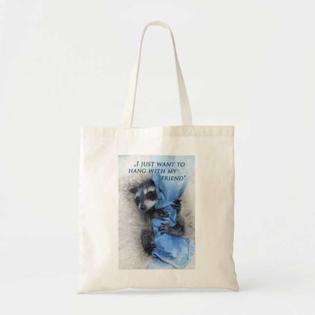 Tote Bag Waschbär - Abhängen (Devant)