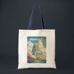 Tote Bag Washington DC Capitol Travel Art Vintage<br><div class="desc">Washington,  DC conception de voyage vectoriel rétro. Washington,  DC,  la capitale des États-Unis,  est remplie de monuments emblématiques,  de musées de classe mondiale et d'une riche signification historique.</div>