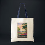 Tote Bag Washington DC Illustration Travel Art Vintage<br><div class="desc">Washington,  DC conception de voyage vectoriel rétro. Washington,  DC,  la capitale des États-Unis,  est remplie de monuments emblématiques,  de musées de classe mondiale et d'une riche signification historique.</div>