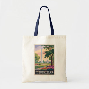 Tote Bag Washington DC Illustration Travel Art Vintage