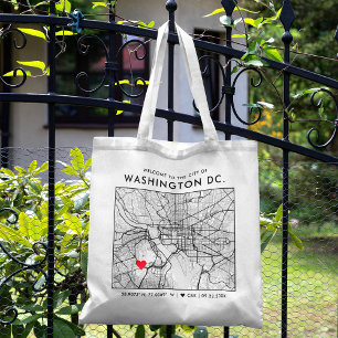 Tote Bag Washington, DC. Localisateur d'amour Mariage de