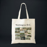 Tote Bag Washington DC : Souvenir des cartes postales Vinta<br><div class="desc">Magnifique souvenir pour Washington,  D.C. Les images proviennent toutes de cartes postales vintages et sont de nombreuses attractions touristiques célèbres dans cette jolie ville.</div>