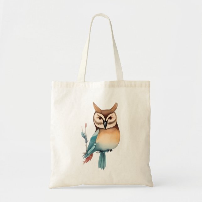 Tote Bag Watcher silencieux : Chouette de Whimsical dans le (Devant)