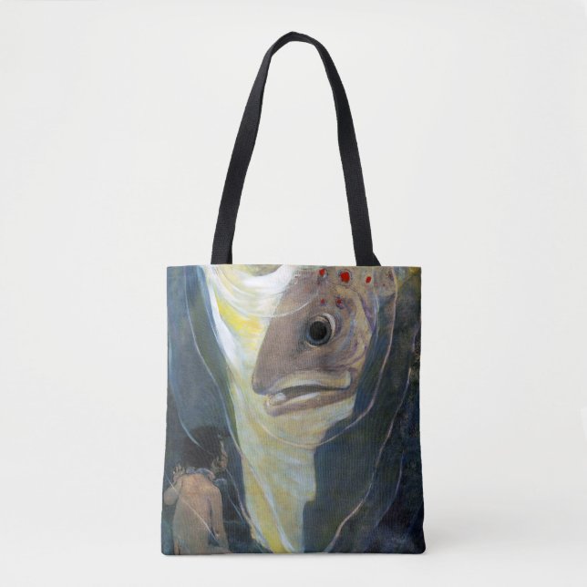 Tote Bag Water Baby and Fish, Jessie Willcox Smith (Devant)