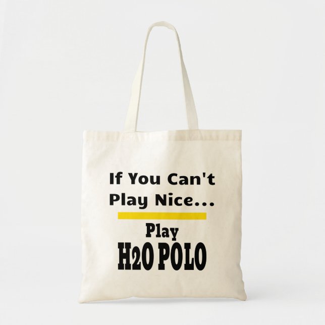 Tote Bag Water Polo Funny Sarcastique H2O (Devant)