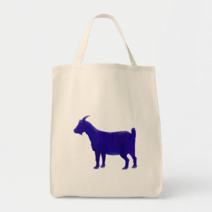 Tote Bag Watercolor Blue Goat Tote