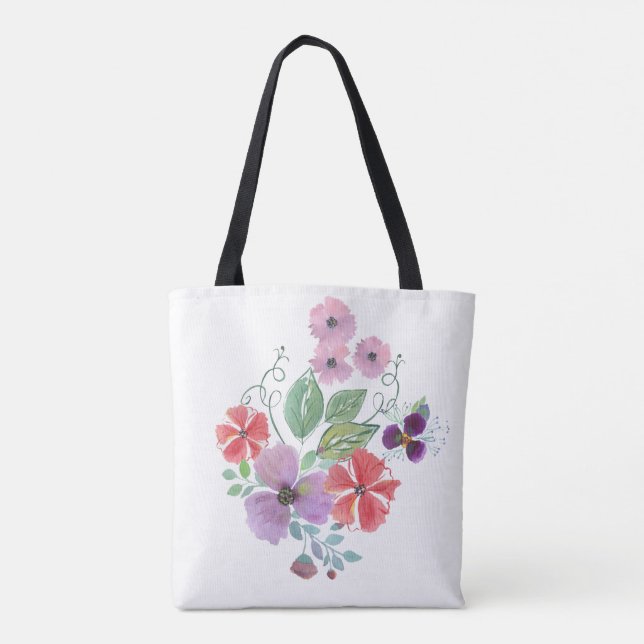 Tote Bag Watercolor flowers (Dos)