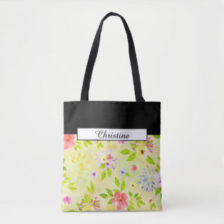 Tote Bag Watercolor Flowers seamless pattern I + your ideas