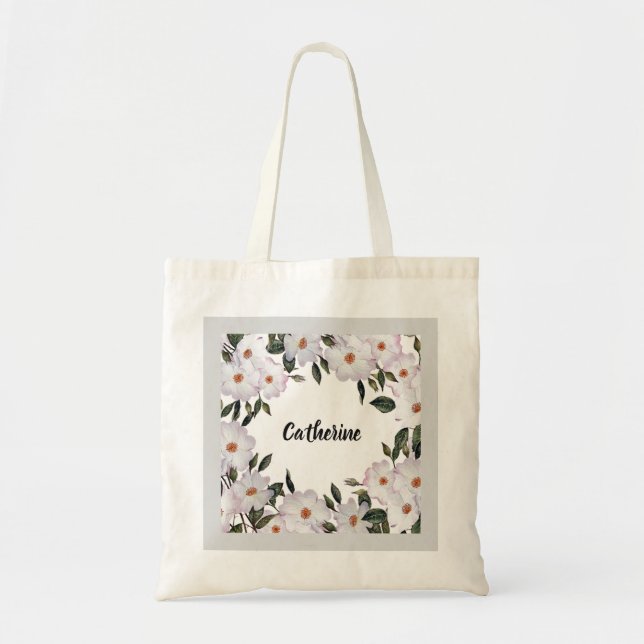 Tote Bag Watercolor Roses (Devant)