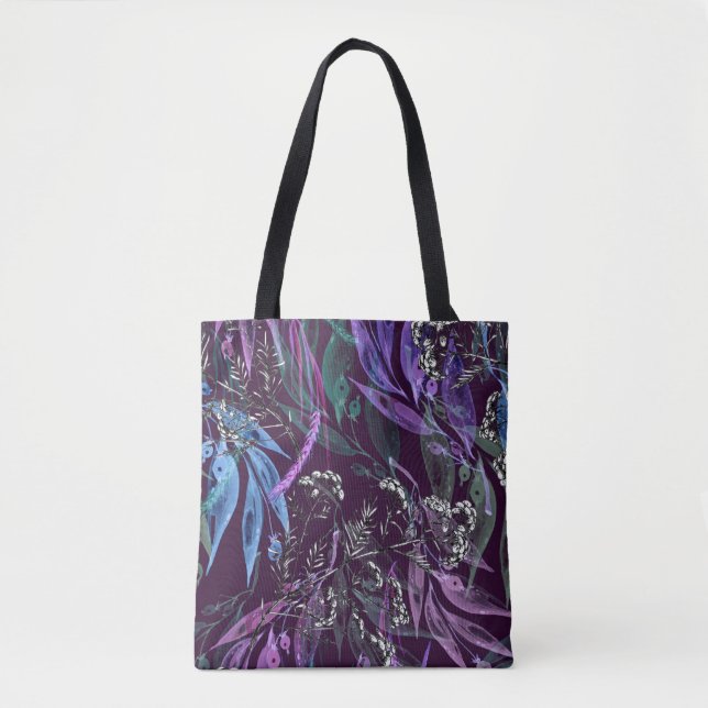 Tote Bag Watercolor seamless pattern. Branch with berry Wat (Devant)