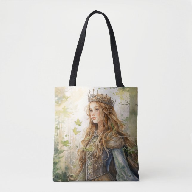 Tote Bag Watercolour Forest Princess (Devant)