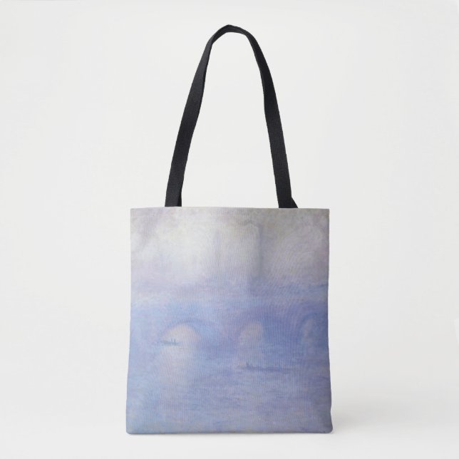 Tote Bag Waterloo Bridge, effet de brouillard par Claude Mo (Devant)
